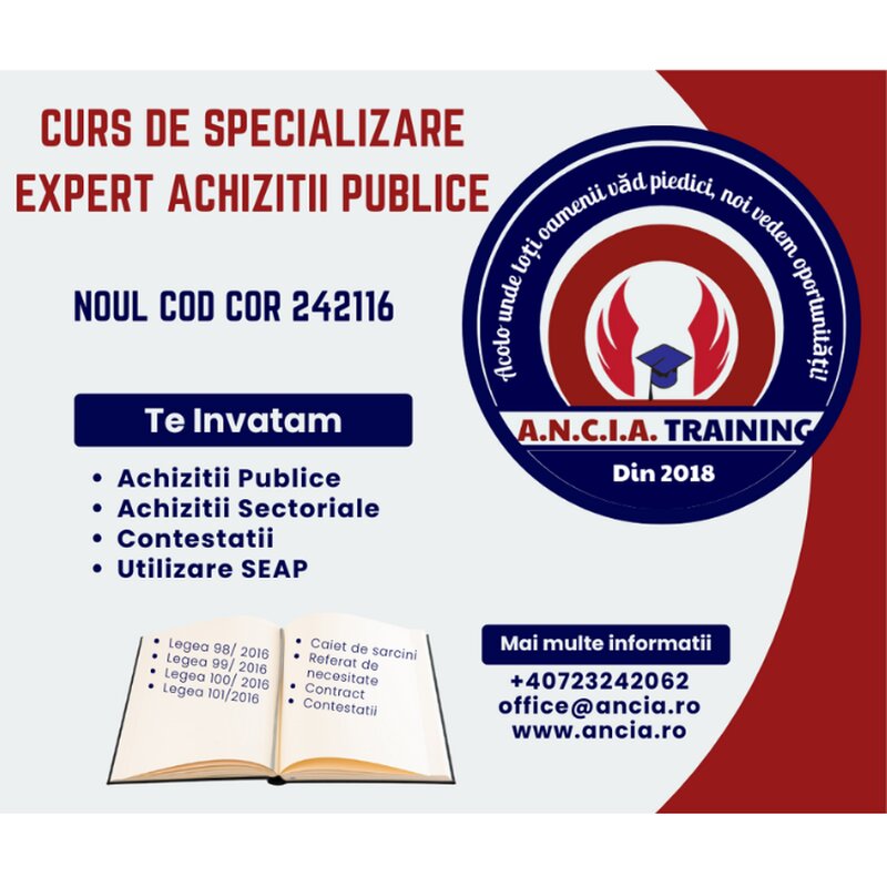 A.N.C.I.A Training - Formare profesionala adulti, Bucuresti